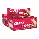 Quest Nutrizione- Alta Proteina, Carbo basso, Senza glutine, Keto Friendly, 12 Conte Bianco Cioccolato lampone