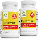 Terry naturellement Curamin Extra Strength - Curcumin et Boswellia pour un support de circulation sain - Supplément curcuma pour soutenir les articulations, la santé musculaire et la production d'endorphine - 30 comprimés (paquet de 2)