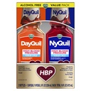 VICKS DayQuil & NyQuil High Blood Pressure Cold & Flu Liquid Medicine Co-Pack, Leistungsstarke Mehr-Symptom Daytime & Nighttime Relief für Kälte, Husten und Flu Symptome, Zucker & Alkoholfrei, 2x8oz