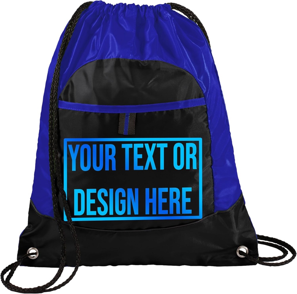 Sac personnalisé - Sacs personnalisés avec logo, Sacs à cordons de gymnastique - Articles promotionnels de remise avec votre logo - Sac à cordons de petite taille