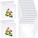 Sacchetto della pedana di Zonon con cerniera sacchi di pedana riutilizzabili sacchetti di plastica trasparenti auto sigillante dell'organizzatore di medicina di viaggio con la serratura dello scorrevole per l'olio del fegato del cod e piccoli oggetti(12 pezzi)