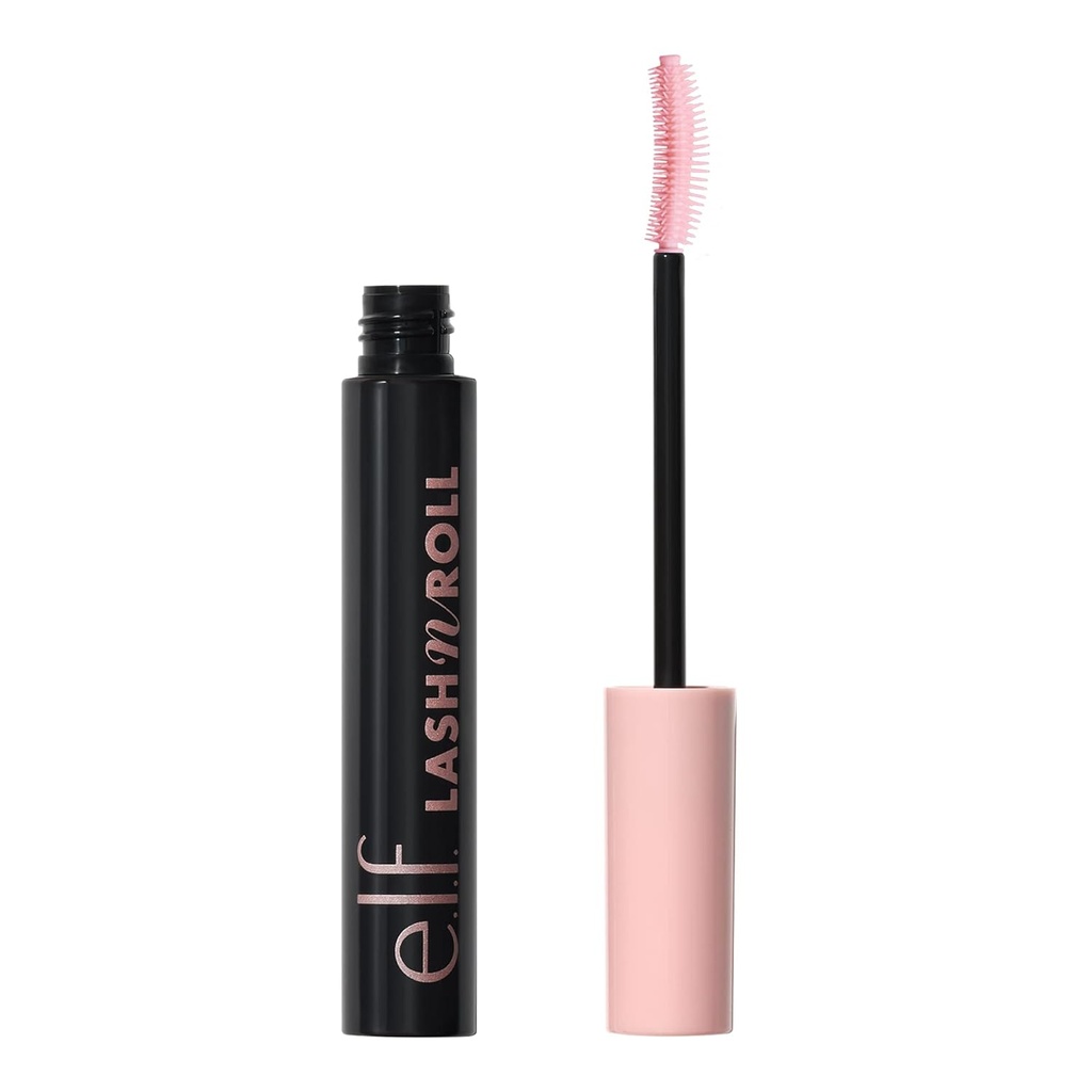 e.l.f. Lash 'N Roll Mascara, Curling Mascara Für sichtbar gehoben Lashes, Aufzüge & Trennt Lashes. Langfristige Formel, Vegan & Cruelty-Free, Pitch Black
