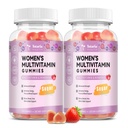 Gommies multivitamines sans sucre Totaria pour femmes 14+ avec/Inositol, Fer, Folate, Biotine, Gommy multivitamines quotidiennes pour femmes avec/Vitamine A, D, C, B, Support cheveux, peau, énergie, Immune, fraise