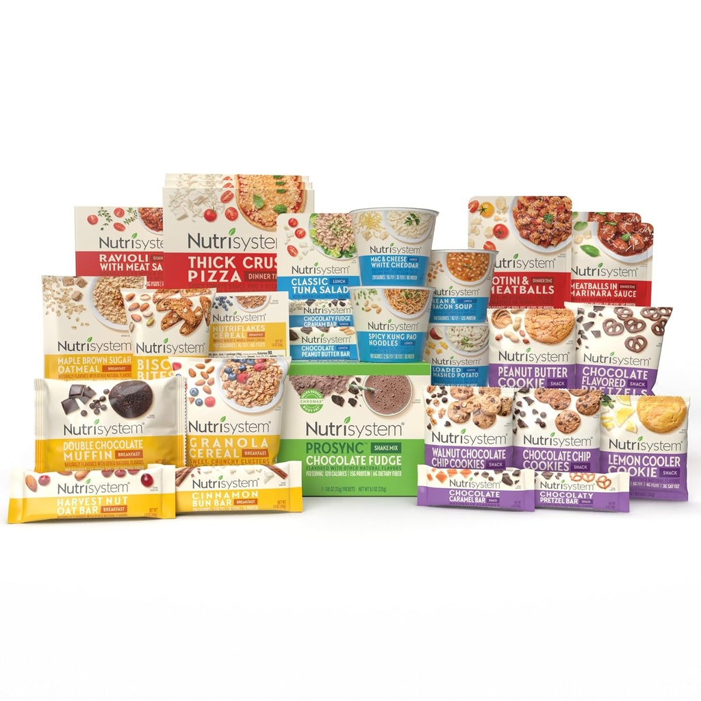 Nutrisystem® Fast Five 7-Day Diet Kit, 28 repas et collations délicieux Plus Chocolate Protein ProSync Shakes