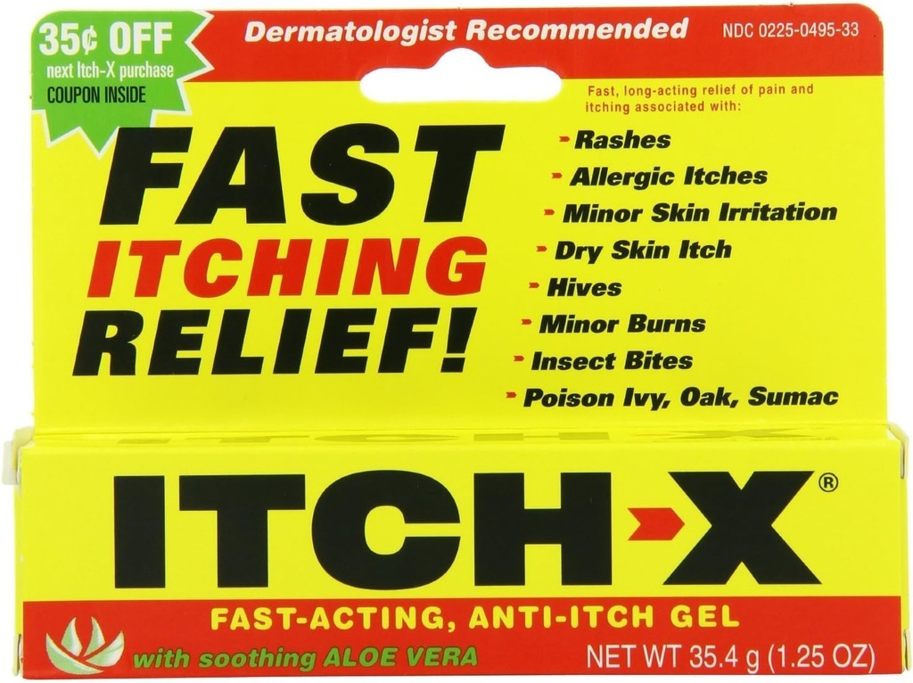 Gel anti-Itch avec Aloe Vera, 3 comtes