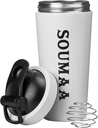 Insulated Stainless Steel Protein Shaker Bottle mit Wire Mixing Ball-24oz Insulated Shaker Bottle zum Mischen von Proteinpulvern, Smoothie Mixing, Supplement Mixing und für Pre-Workouts