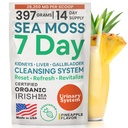 Atlantic Naturals Sea Moss 7 Day Detox Foie, Gallbladder & Nettoyage du rein - Soutien avec racine de dandelion, chardon de lait, racine de lard, trèfle rouge, Chanca Piedra - mélange de boissons aux ananas (14 oz)