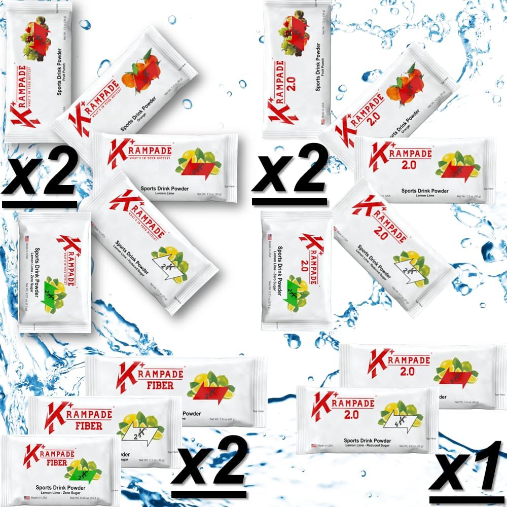 Supplément potassique en poudre de Krampade électrolytes - 2000 mg K+, >2X plus que l'eau de coco