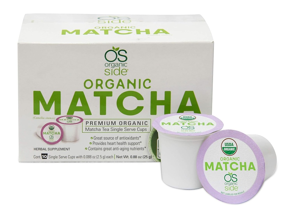 Greenside Detox Herbal Tea Tazze di Serva Singola Matcha - Contiene nutrienti anti-invecchiamento e antiossidanti - Integratori di Corpo di erbe -Totale 20 Coppe (3-gram Serving/cup)