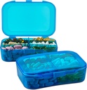 Pill Organizer Case - (Pack von 2) Tragbare 6 Kompartment Tägliche Reise Medizin Reminder Box für Ihre Pillen, Medikamente, Ergänzungen, Vitamine und Fischöle, Blau