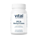 Vital Nährstoffe Vitamin B12 & Methyl Folat | Vegan Methylierter Folat & B12 Ergänzung | 5-MTHF Plus B12 Unterstützt Nervous System & Metabolism* | Gluten, Dairy, Soy Free | 100 Kapseln