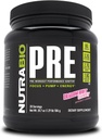Poudre d'entraînement NutraBio PRE - Vieille formule-énergie soutenue, concentration mentale, endurance - Beta Alanine, créatine, caféine, électrolytes - 20 portions - Dragonfruit Candy