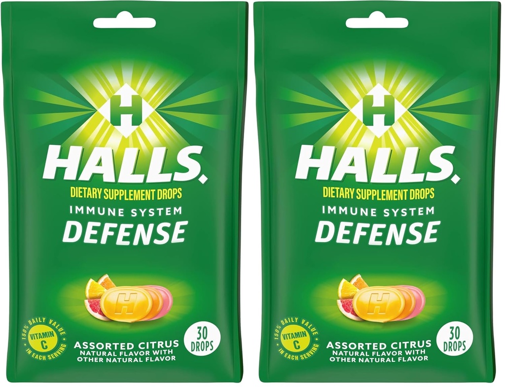 Hallen Hustentropfen, sortierter Citrus, 30-ct (Pack von 2)