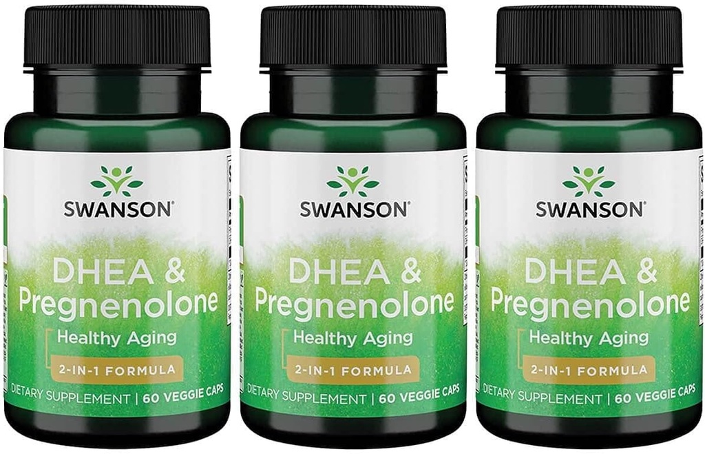 Swanson Dhea e Pregnenolone Complex 60 Veg Capsule (3 Pack)