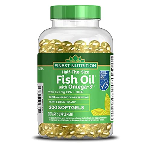 Walgreens (ehemals feinste Ernährung) Halb-The-Size Fischöl 1200 mg Softgels 200.0ea