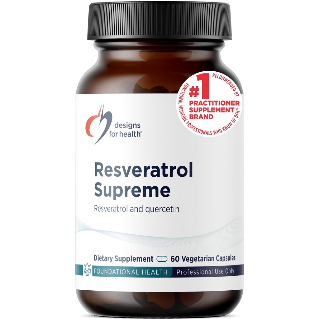 Progetti per la salute Resveratrolo Supremo - Trans Resveratrolo dal nodo giapponese + Quercetina - Integratore di supporto cardiovascolare sano e non OGM (60 capsule)