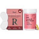 Rael Bundle - PMS Supplemento per le donne (28 capsule) & Herbal Heat Patches (Large, 8 conte)