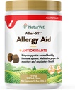 NaturVet Aller-911 Advanced Allergy Aid for Dogs, Cats – Antioxidant-Rich Pet Supplement with Omegas, DHA, EPA – Helps Support Dog Immune System, Cat Respiratory Health, Skin Moisture 180 Soft Chews