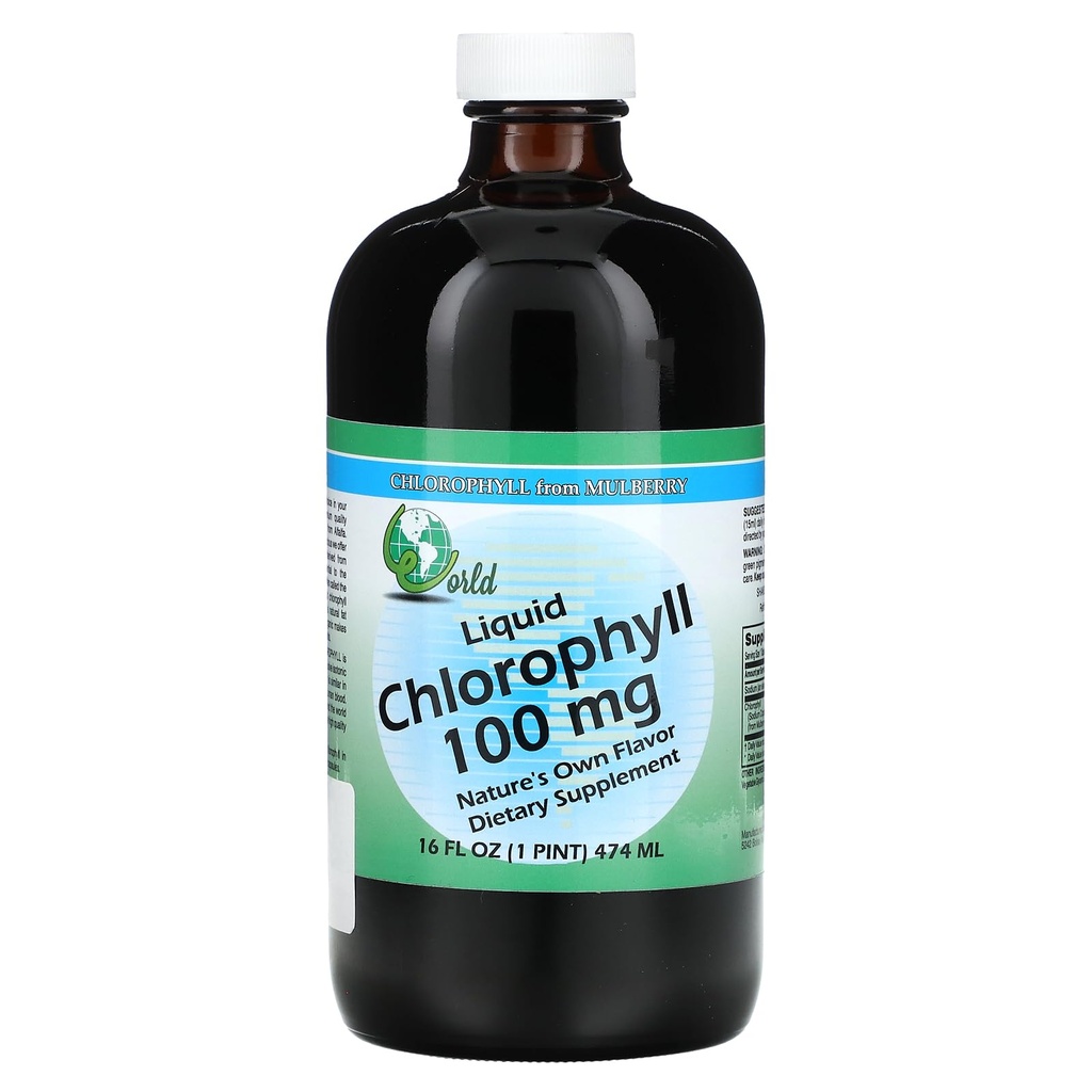 WORLD ORGANIC Liquid Chlorophyll 100mg Mullberry, 0,02 Pfund