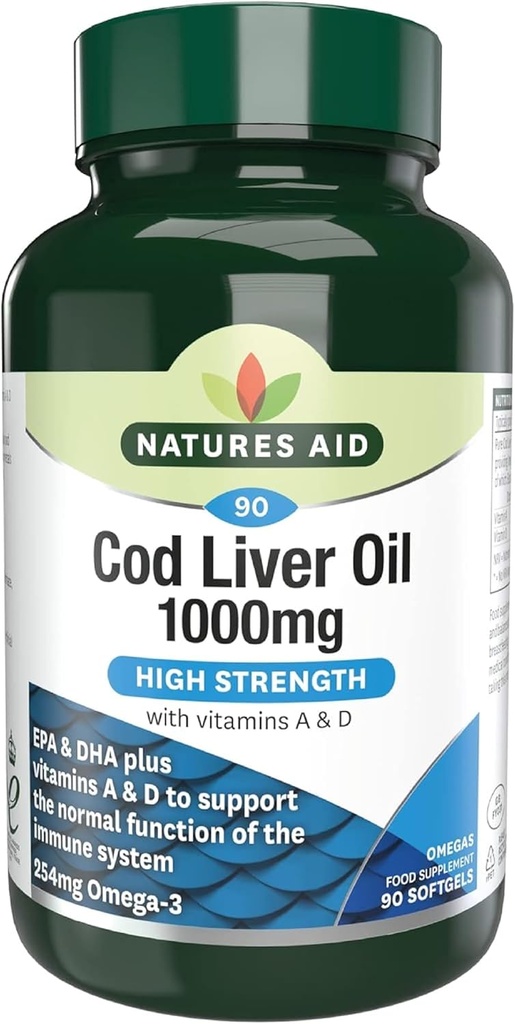 Olio di fegato di merluzzo (alta resistenza) 1000mg 90 Softgels