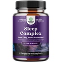 Natures Craft Natural Refreshing Sleep Formula - Unterstützt gesunde Erholung - Non Addictive Supplement - Magnesium L-Theanine GABA - Reinste pflanzliche Inhaltsstoffe