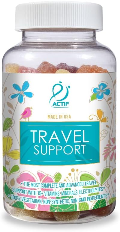 Supporto Mega di viaggio ACTIF con 15+ Fattori Avanzati – Non OGM, Fast-Acting, Made in USA, 90 Gummies