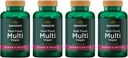 Real Food Multivitamin Multimineral Women's Health Tract Urinary Stress Response Bone Hair Skin Nails Support Supplemento Vegan Gluten-Free Non-GMO 90 Veggie Capsule Veg Caps (4 Pack)