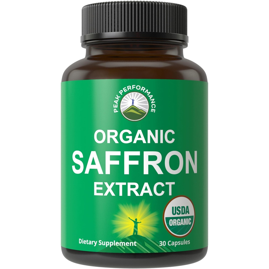 Integratori di zafferano - USDA Estratto di caffè verde Estratto di caffè verde per le donne, gli uomini e i bambini. con fibra prebiotica organica Invece di Filler. Pure e Naturale per Mood, Cervello, Focus, Cravings, PMS