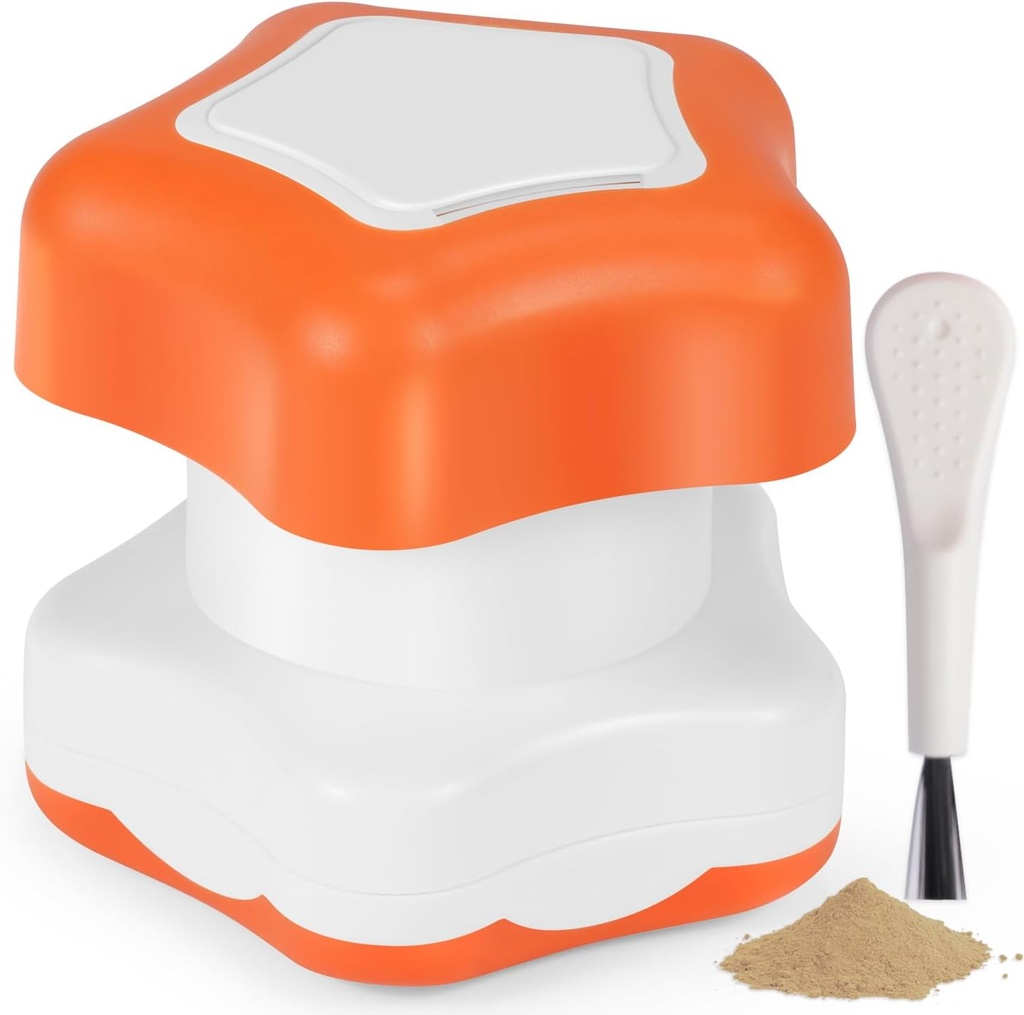 Johnbee Pill Crusher, Pill Grinder Fine Powder Estremamente Fine. Confronto di stoccaggio. Pillole Crushers per anziani, famiglia e animali domestici. Bordi di silicone. Grind Pillole multiple alla volta - Spazzola di pulizia (arancia)