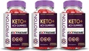 Laboratoires justifiés (3 Pack Proton Protein Keto ACV Gummies Extreme 2000MG Proton Keto Gummies vinaigre de cidre de pomme formulé avec le jus de betterave grenade poudre B12 végétalien non OGM 180 Gummys
