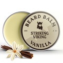 Balm Cuscinetto Vichingo Striking per Uomini - Lasciare in Condizionatore di Cuscinetto - Balm di stiratura Realizzato con Butter Cuscinetto Naturalmente Derived, Olio di Argan & Jojoba (2 Ounce (Pack di 1), Vanilla)