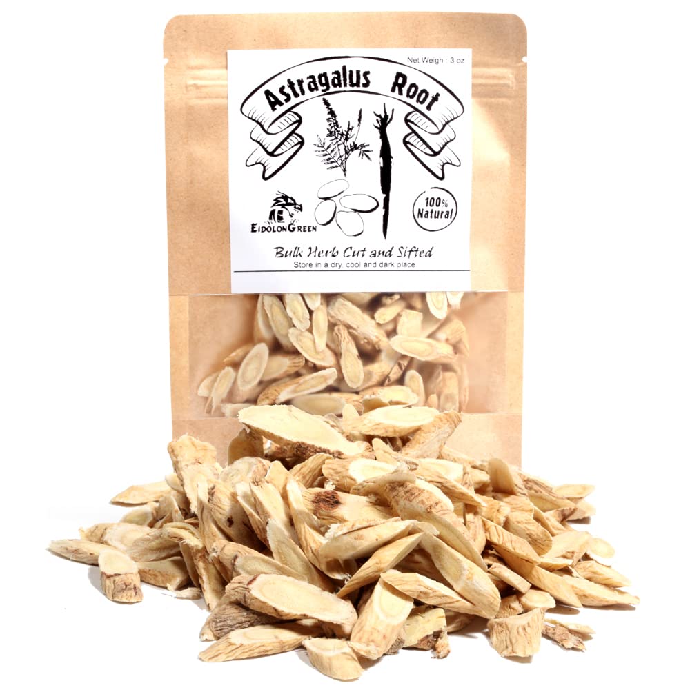 Astragalus Root (Milkvetch/Huangqi/黄芪/ת北北/황 stanza) Astragalus Root Aliced Raw, Dried Bulk Herbs 3Oz (88g)