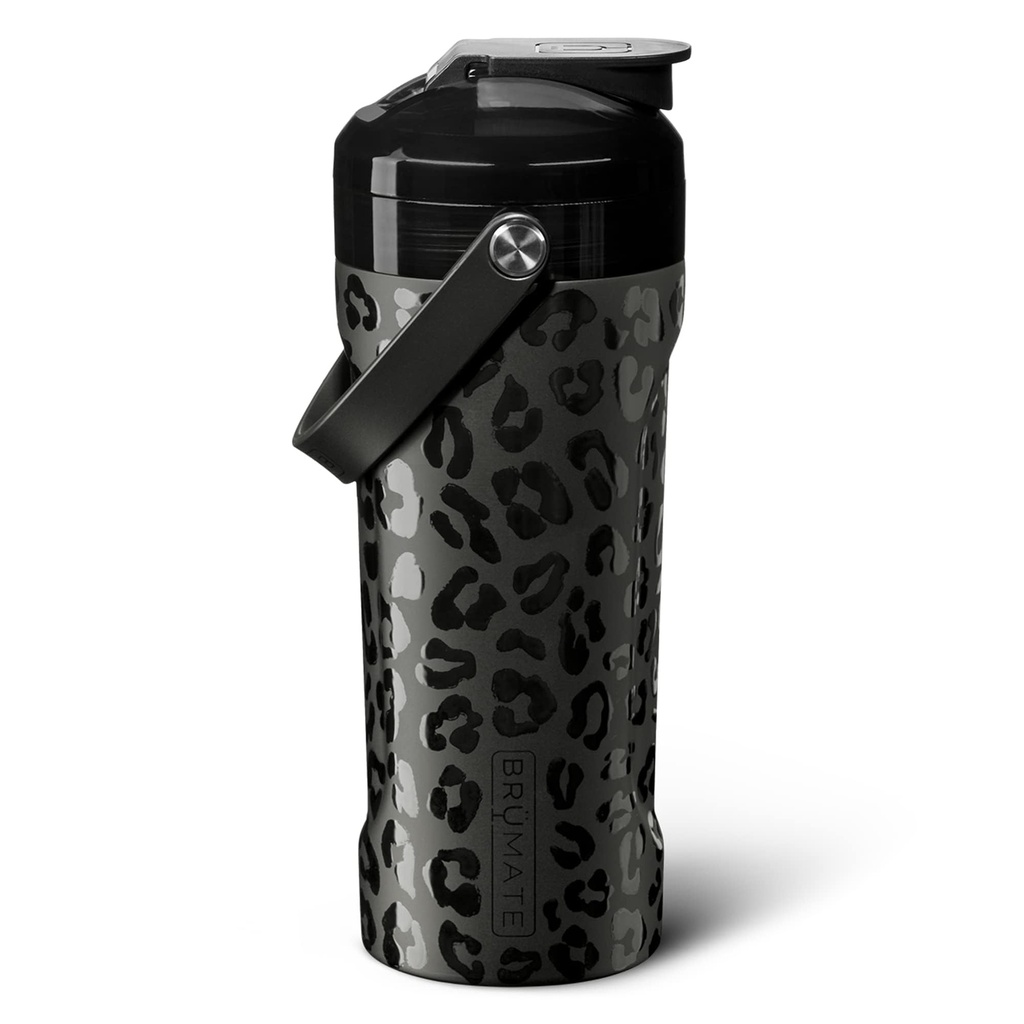 Bouteille de mélangeur MultiShaker BrüMate 100% étanche en acier inoxydable isotherme.