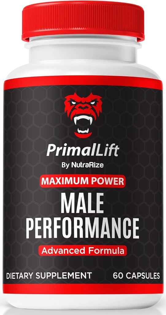 NutraRize PrimalLift Pillen, offizieller Primal Lift für Männer, PrimalLift männliche Leistung, Alle natürlichen Formel zur Unterstützung Leistung und Gesamtkörper Wellness, PrimalLift ME Review (60 Kapseln)