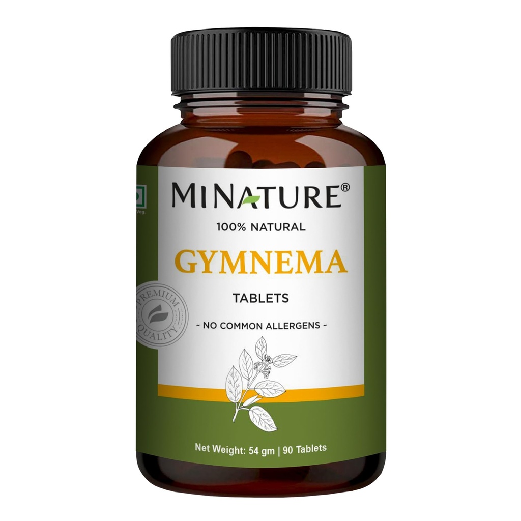 Gymnema Tablets by mi Nature | 90 Compresse, 1000 mg | 45 giorni Alimentazione | Gurmar | Gymnema Sylvestre Integratori | Vegan