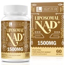 1500 MG Liposomal NAD+, 98%+ Assorbimento, NAD+ Supplemento per le donne e gli uomini con TMG, per la difesa dell'invecchiamento, l'energia cellulare, la funzione del cuore e del cervello, la longevità, 60 softgels