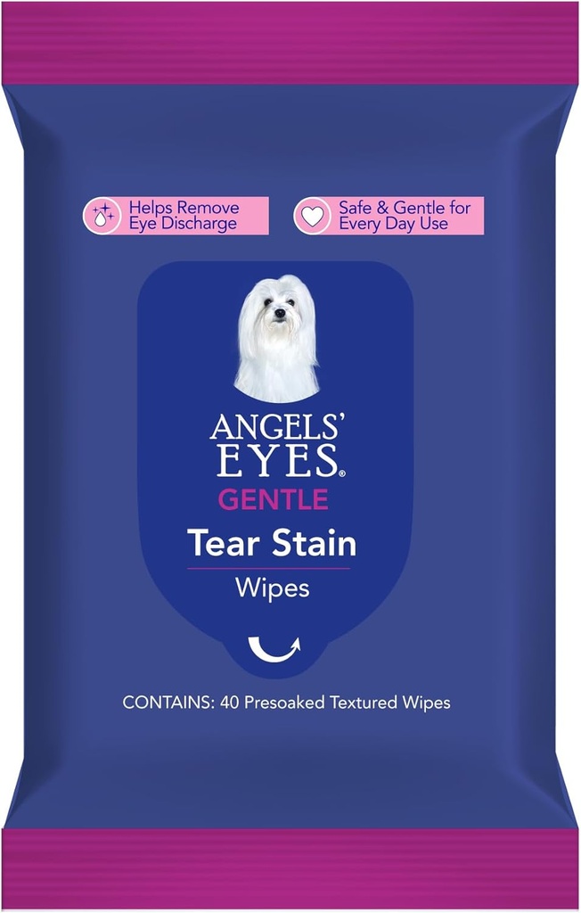 ANGELS’ EYES-Gesicht, Augen- & Schmerz-Reinigung & Tear Stain Wipe, Large 4”x7” Allergiker Hund & Cat Wipes, Reduzieren Tear Stains, Schmutz, und Entladung, Fragrance Free, 40 Count