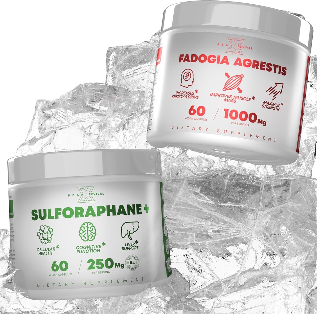 Fadogia Agrestis Real Lab-Verified Sulforaphane supplemento Potente estratto per aumentare l'energia, promuove la funzione cognitiva - (60 capsule)