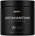 Astaxanthin 24mg + Lycopène 50mg Clinical Strength Caroténoïdes Supplément de peau w. 100% naturel de MicroAlgae - Meilleurs suppléments d'astaxanthin pour la santé de la peau et la pigmentation - Astaxantina