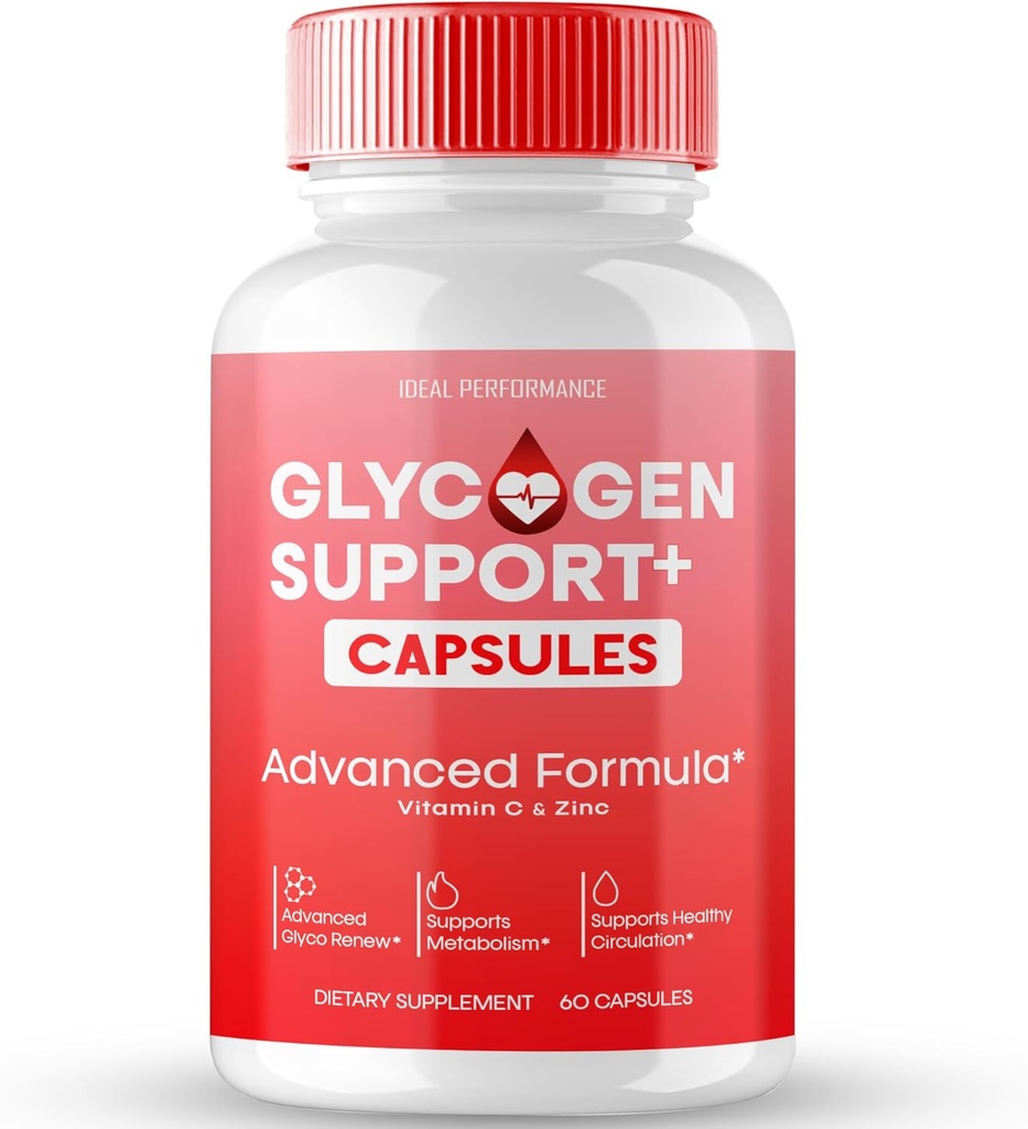 Glycogen Support Capsules, Advanced Formula Support Supplement, Tutti i Pillole Naturali di Formula per Mantenere Livelli Sani, Totale Benessere - Massima Forza, Pillole di Supporto di Glycogen Recensioni (60 Capsules)