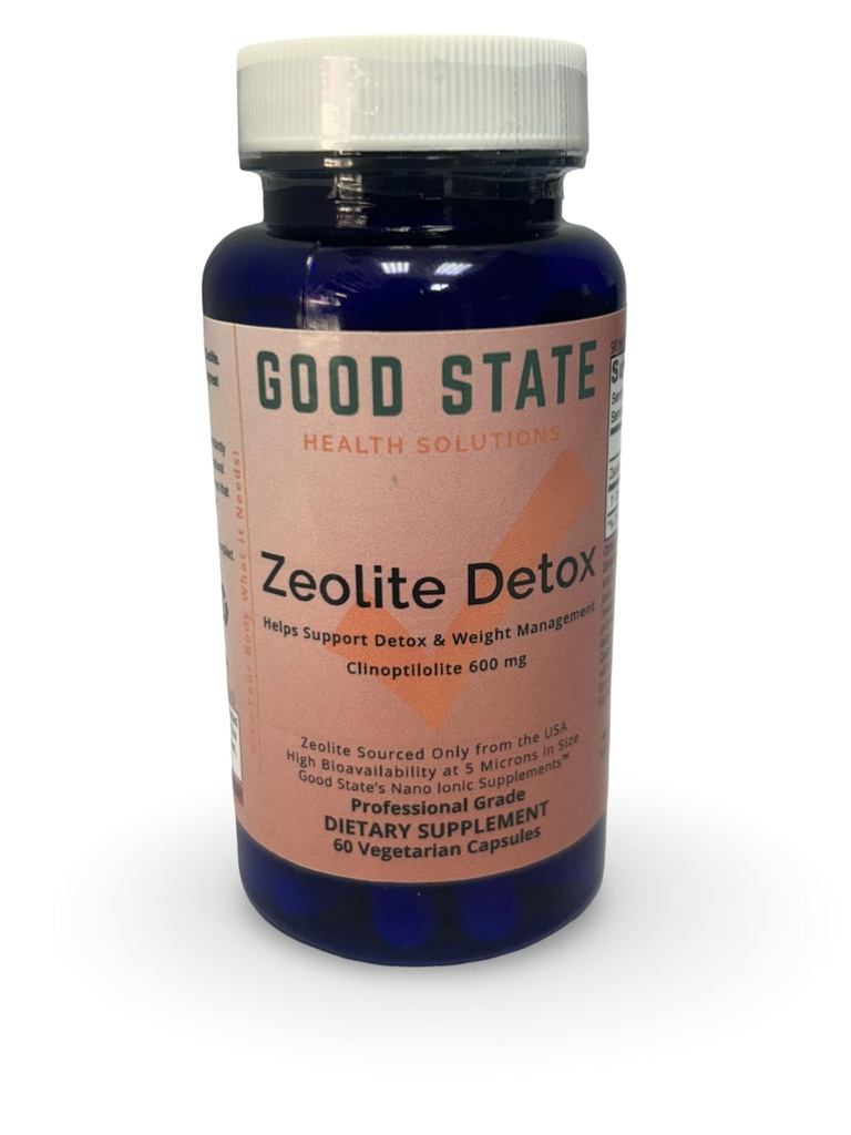Good State Zeolite Detox - Clinoptilolite 600 mg pro Veggie Kapsel - 60 Kapseln - USA Versorgung