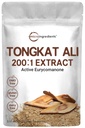 Micro ingredienti Tongkat Ali Extract 200:1 (Longjack) Polvere, 100 grammi, Cresciuto in Indonesia, 100% puro Eurycoma Longifolia Root Extract, Bitter Taste - No Filler, No Additivo, Non OGM