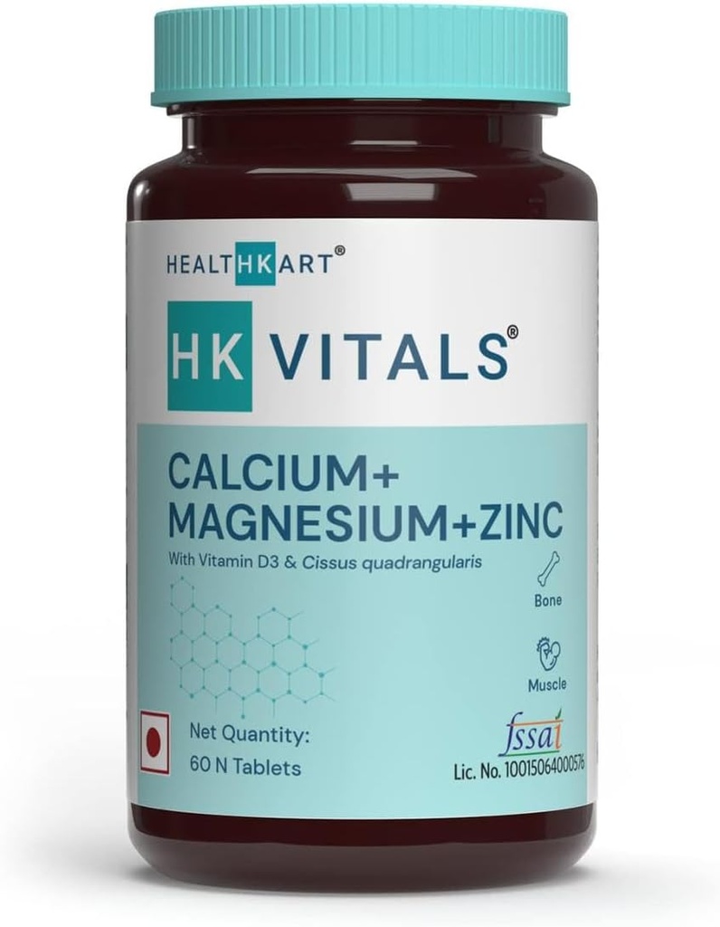 Comprimés de magnésium et de zinc de calcium avec vitamine D3, supplément de calcium pour les femmes et les hommes, pour la santé osseuse et le soutien conjoint, 60 comprimés de calcium