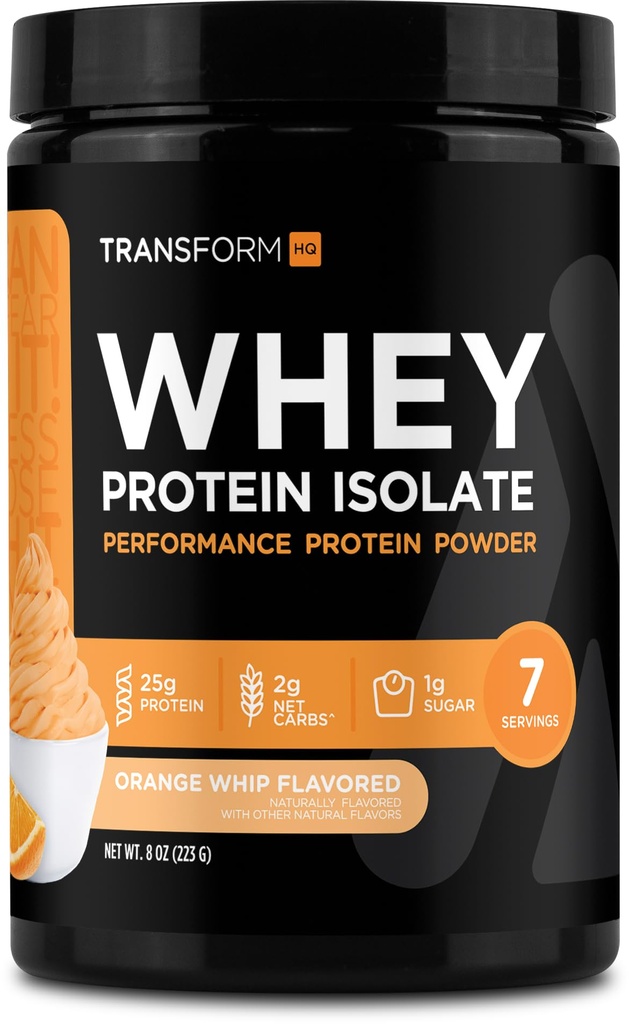 TransformHQ Isolato di proteine del siero di latte (WPI) Arancione Whip aromatizzato 7 Serve - Polvere proteica di prevenzione