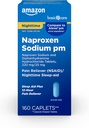 Cura di base Tutti il sollievo del dolore notturno PM, il sodio di Naproxen, 220 mg/cloruro di difenidramina, 25 mg compresse, dolore Reliever/Nighttime Sleep-Aid, 160 Count