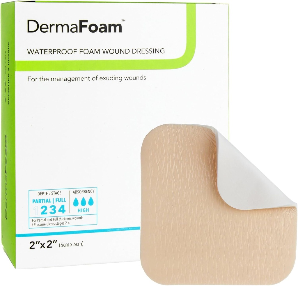Dermarite Industries Derma Foam Abito in schiuma non adesivo, 2x2, 10 Conte