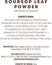 Alkaline Herb Shop Just Herbs: Poudre de feuille de sourcils