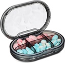 Portable Medicine Case Compact Pill Organizer con scomparti multipli per il design leggero di viaggio Protezione sigillata Stylish Water Ripple Aspetto per uso quotidiano e stoccaggio di gioielli