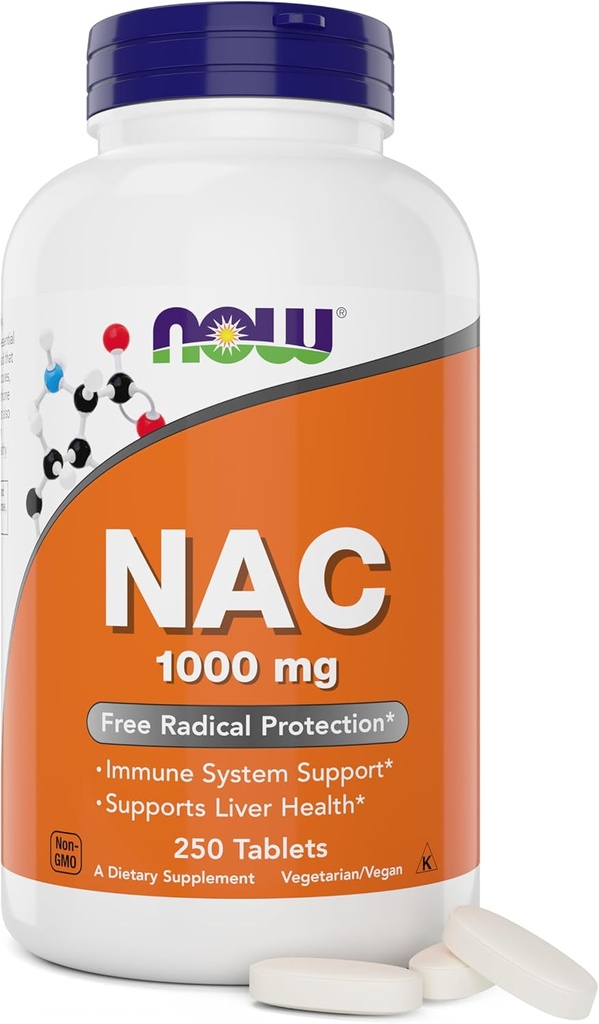 NAC, 1000 mg, 250 comprimés, végétariens et végétaliens, non OGM