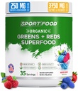 Bio Greens & Reds Superfood Pulver | Mixed Berry Flavor | 25+ Super Fruits & Veggies, Beets, Prebiotics | Energizing, Antioxidant-Rich, Keto-Friendly Smoothie Mix | 35 Portionen